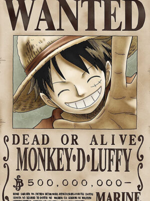 One Piece Wanted Poster Monkey D Luffy Poster