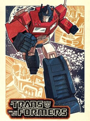 Optimus Prime Comic Transformers Poster