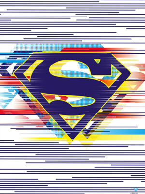 Outlined Symbol of Hope Superman Poster