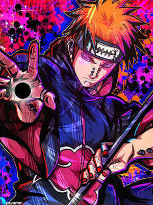 Pain Leader of Akatsuki Naruto Shippuden Anime Comic Poster