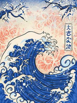 Painting Japanese wave Poster
