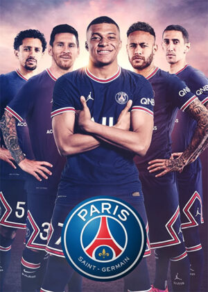 Paris Saint Germain Mbappe squad Football Sports Poster
