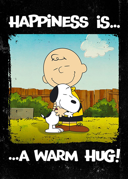 Peanuts Snoopy Happiness is a warm hug Poster