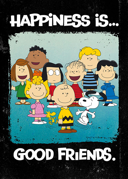 Peanuts Snoopy Happiness is good friends Poster