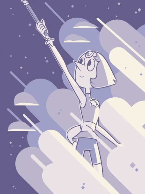 Pearl Clouds Steven Universe Poster