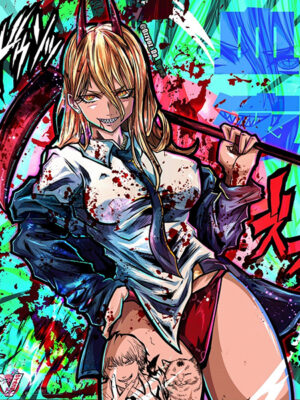 Power Chainsaw man Comic Poster