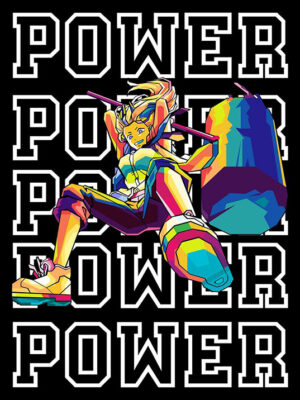 Power Chainsaw man Pop art anime Poster