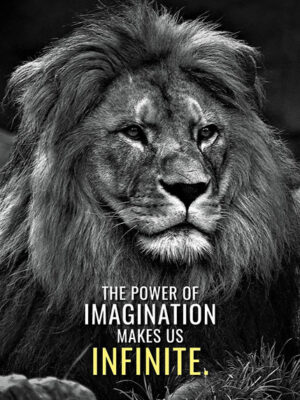 Power of imagination makes us infinite animal motivational Poster