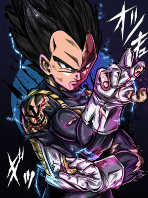Prince Vegeta Dragon Ball Comic Poster