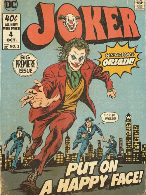Put on a happy face Joker Comic Poster