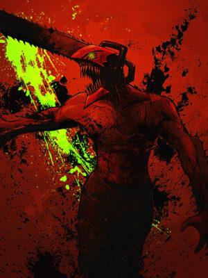 Red Chainsaw Man Poster