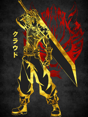 Red Golden Cloud anime Poster