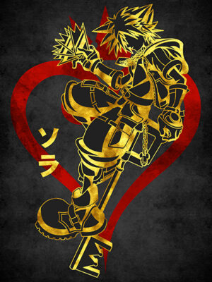 Red Golden Sora anime Poster