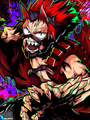 Red Riot Eijiro Kirishima My hero academia Anime Comic Poster