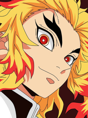 Rengoku Flame Hashira Demon Slayer Poster