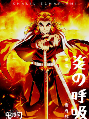 Rengoku kyojuro Demon-Slayer anime Poster
