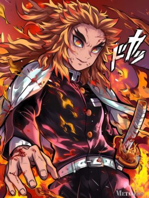 Rengoku Kyojuro Flame Oath Anime & manga Poster
