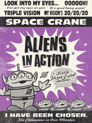 Retro Aliens in Action Poster