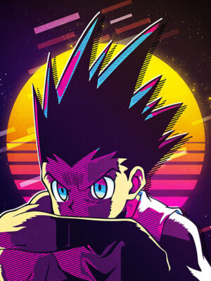 Retro Cyberpunk Gon HxH Poster