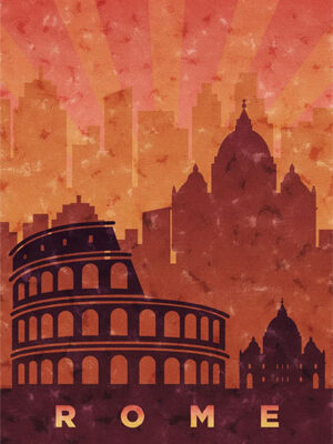 Rome Italy Travel Poster