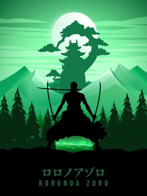 Roronoa Zoro Minimal One Piece Poster