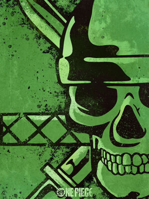 Roronoa Zoro minimal skull King One Piece Poster
