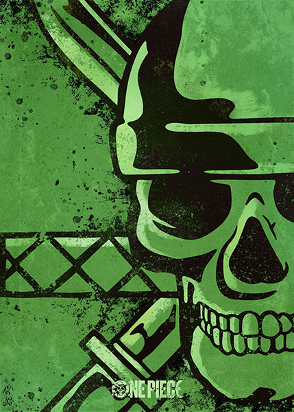 Roronoa Zoro minimal skull King One Piece Poster