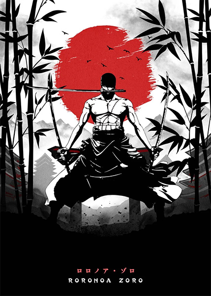 Roronoa Zoro One Piece anime Poster