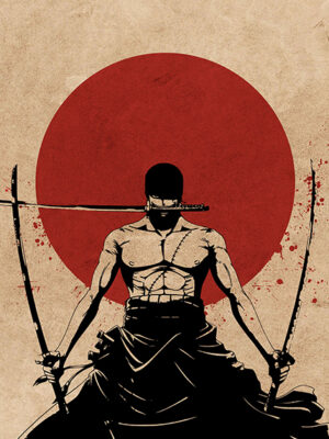 Roronoa Zoro One Piece Vintage Poster
