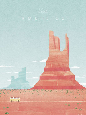 Route 66 United States of America Minimalist Travel Poster