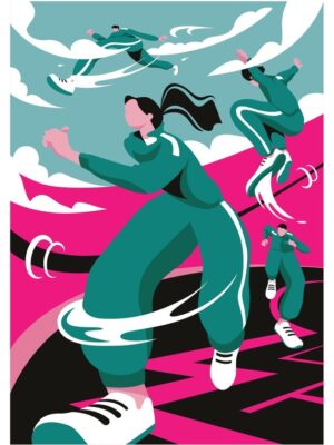 Running Stadium Squid Game Poster