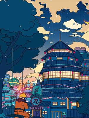 Sadness and Sorrow City Pop Pastel Poster