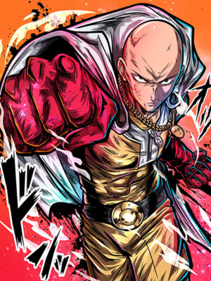 Saitama One Punch Man Comic Poster