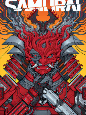 Samurai Cyberpunk 2077 Gaming Poster
