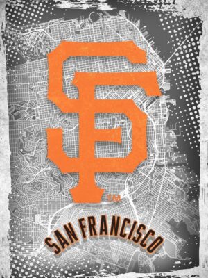 San Francisco Giants Major Basketball League City Maps Crests Poster