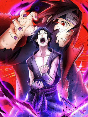 Sasuke and Itachi Naruto Shippuden Comic Poster