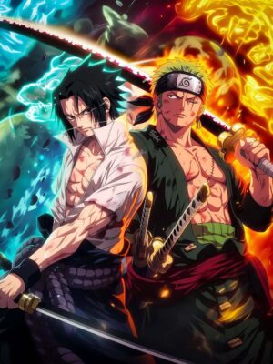 Sasuke And Roronoa Zoro Anime & Manga Poster