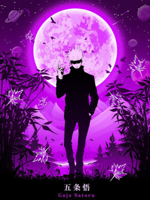 Satoru Gojo Hollow Purple Jujutsu Kaisen Poster