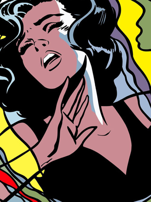 Scared girl Retro Comics Pop Art Poster