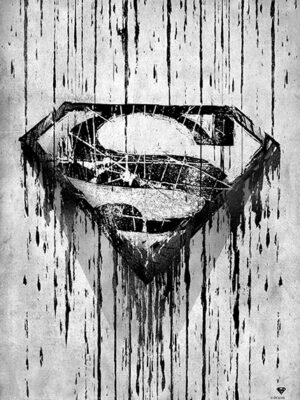 Scratched Symbol of Hope Superman Poster