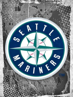 Seattle Mariners Major Basketball League City Maps Crests Poster