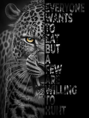 Settle for Hunt animal motivational Poster