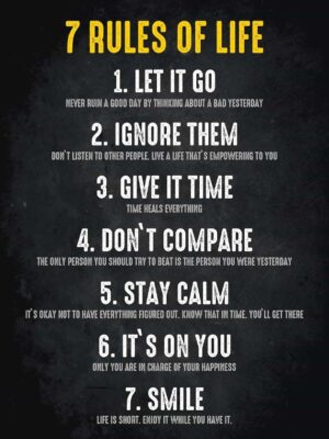 Seven Rules Of Life Poster