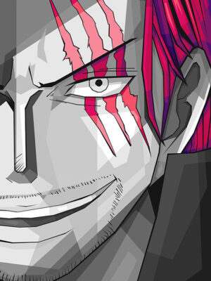 Shanks Grey One Piece Pop art Poster