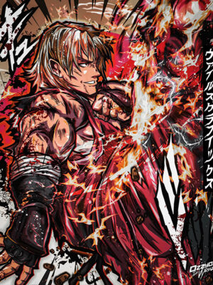 Shen Woo The King of Fighters Comic Poster