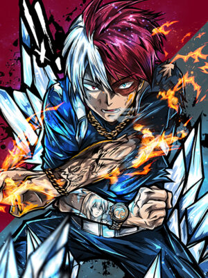Shoto Todoroki My Hero Academia Comic Poster