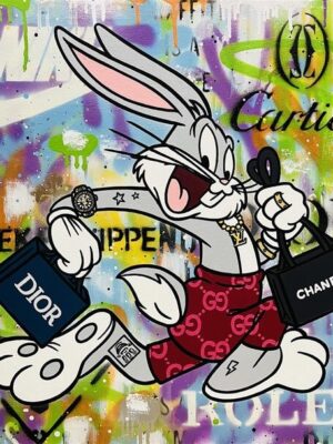 Skipping to the Shops Looney Tunes Poster