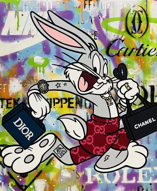 Skipping to the Shops Looney Tunes Poster
