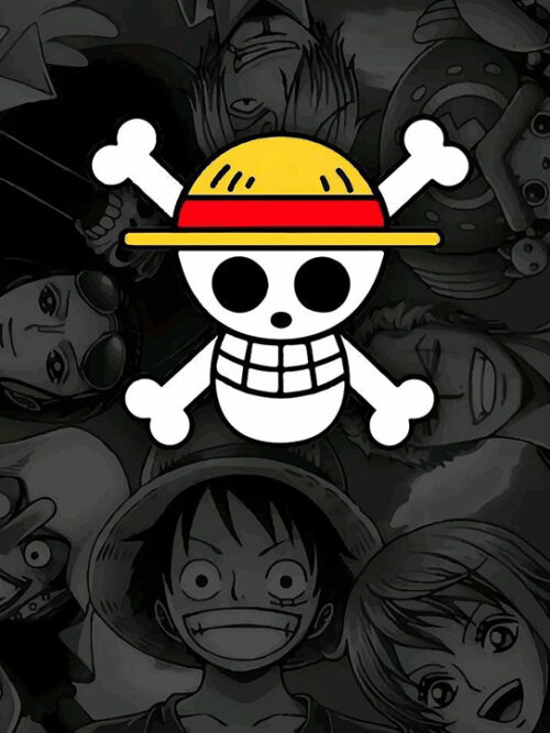 Skull With the Strawhat One Piece Poster