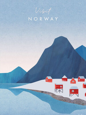 Snow Norway Minimalist Travel Poster